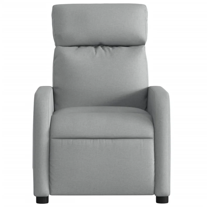 Fauteuil relax TV rembourrage confortable fonction d'inclinaison manuelle en tissu gris clair DEC027890