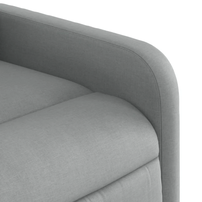 Fauteuil relax TV rembourrage confortable fonction d'inclinaison manuelle en tissu gris clair DEC027890