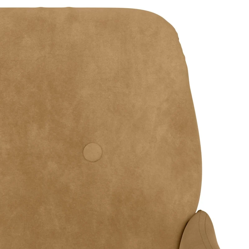 Fauteuil lounge design et moderne avec accoudoirs 62 x 79 x 79 cm en velours marron DEC028631