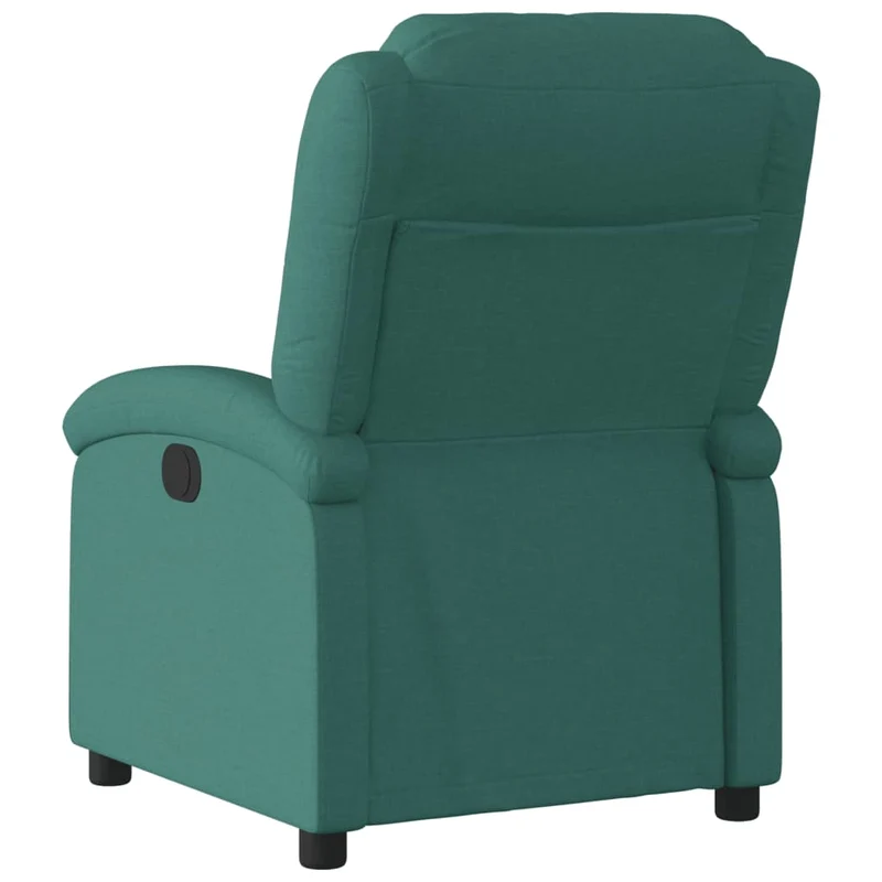 Fauteuil relax TV fonction d'inclinaison électrique très confortable en tissu vert foncé DEC028603