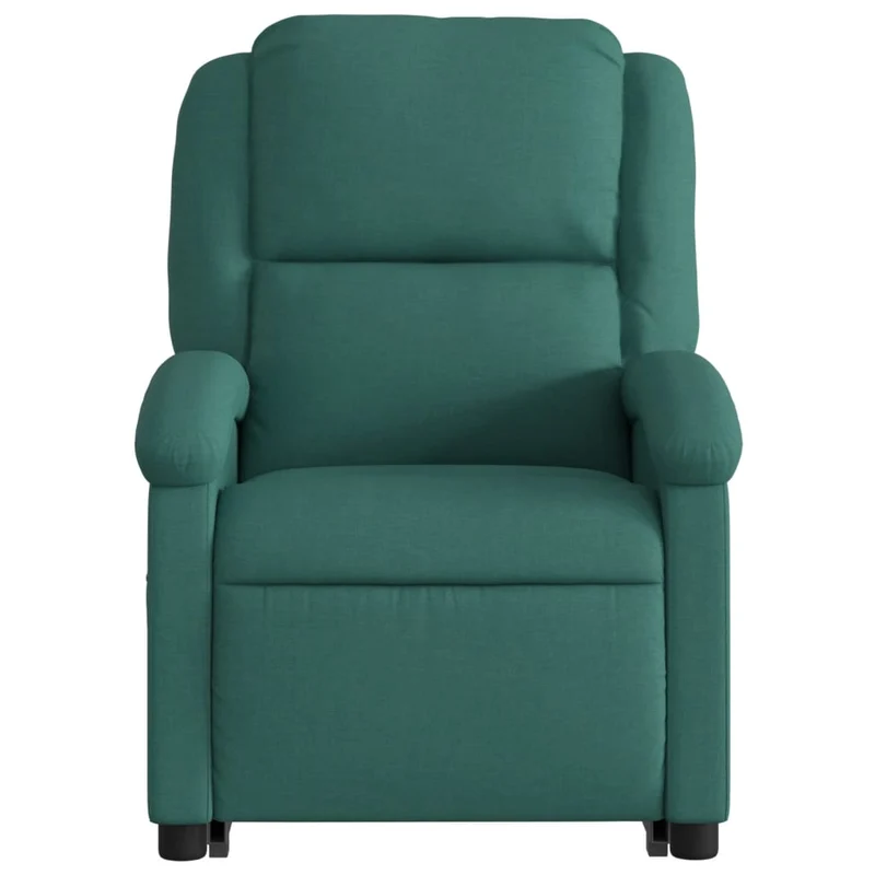 Fauteuil relax TV fonction de levage électrique très confortable en tissu vert foncé DEC028597