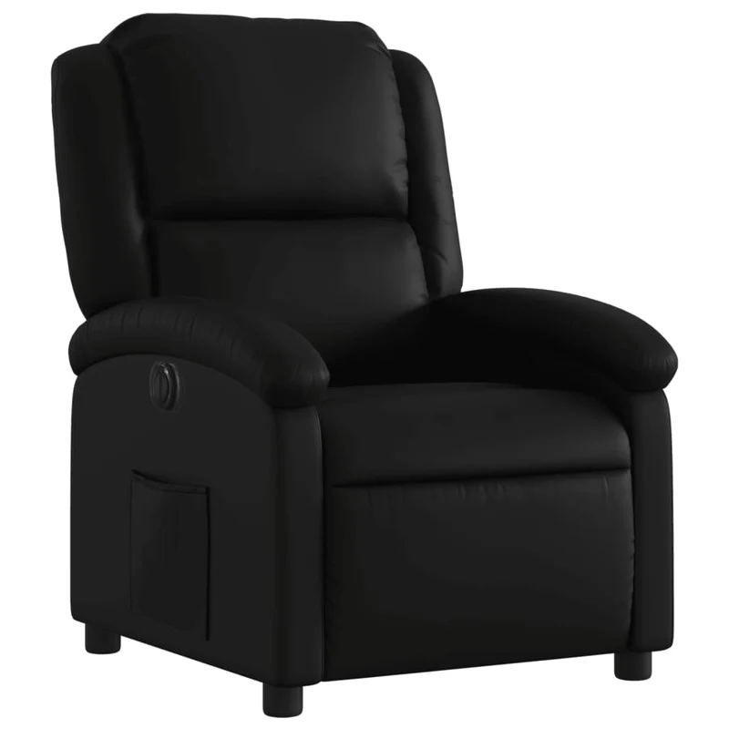 Fauteuil relax TV fonction d'inclinaison électrique très confortable en PVC noir DEC028468