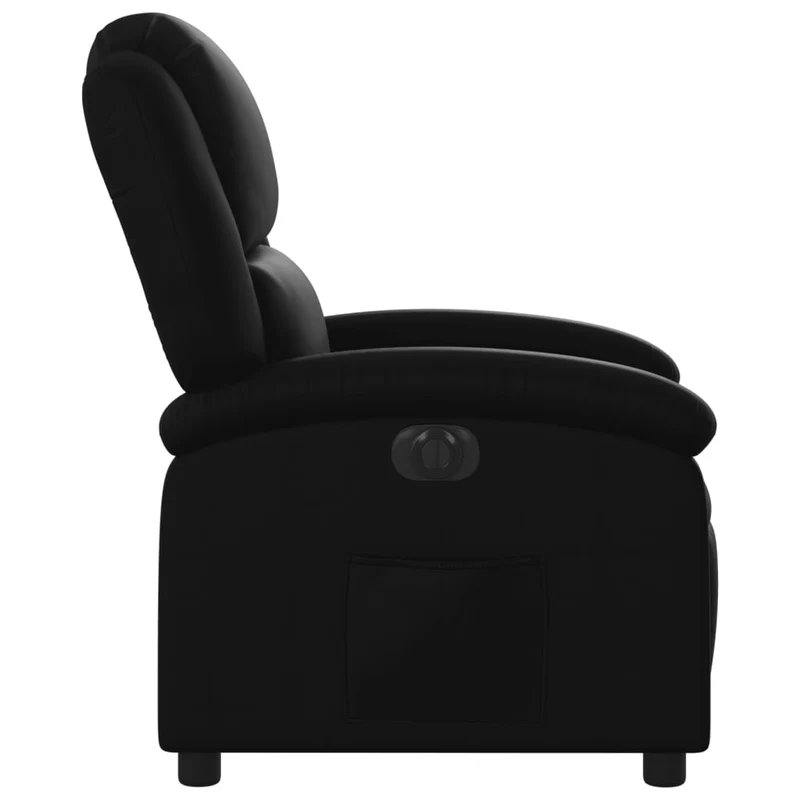 Fauteuil relax TV fonction d'inclinaison électrique très confortable en PVC noir DEC028468