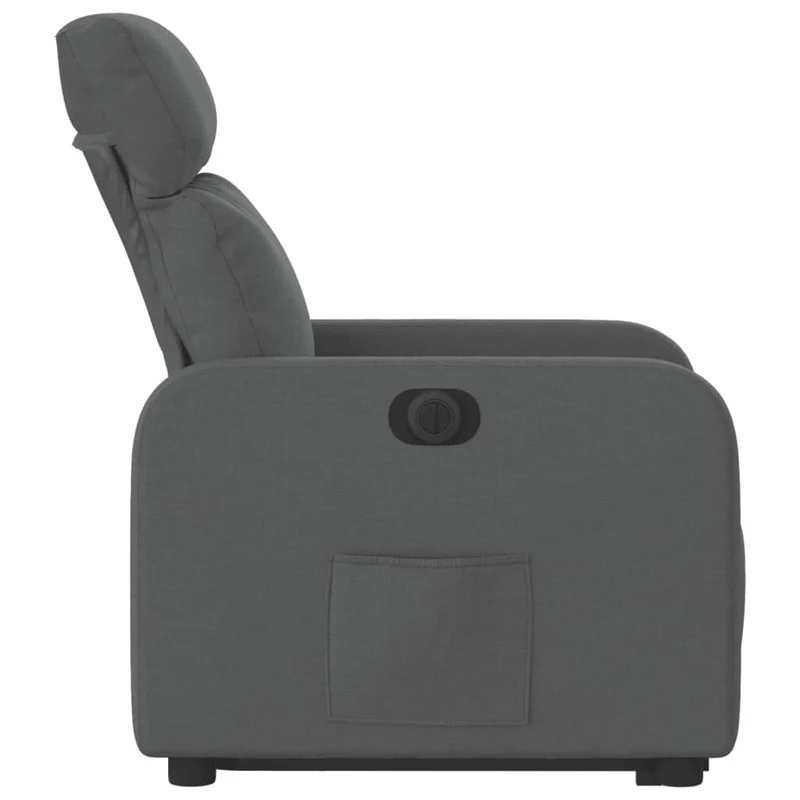 Fauteuil relax TV fonction de levage électrique très confortable en tissu gris foncé DEC028346
