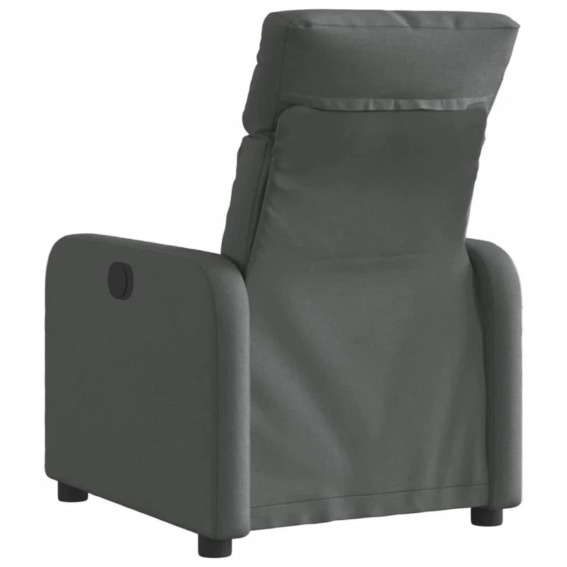Fauteuil relax TV fonction d'inclinaison électrique très confortable en tissu gris foncé DEC028345