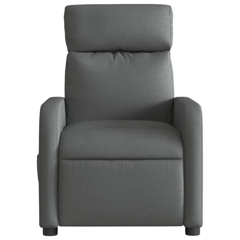 Fauteuil relax TV fonction d'inclinaison électrique très confortable en tissu gris foncé DEC028345
