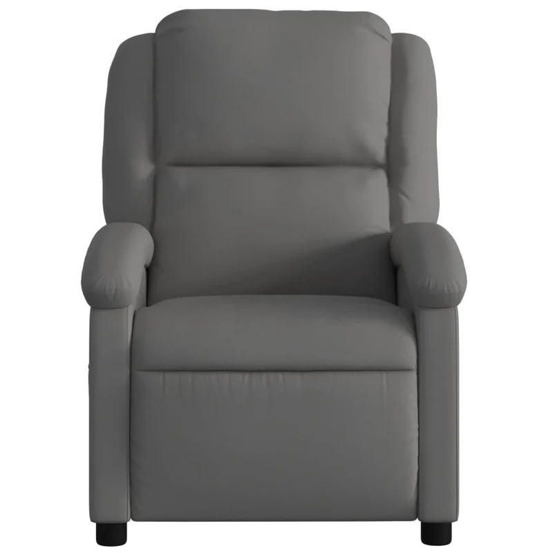 Fauteuil relax TV fonction d'inclinaison électrique très confortable en cuir véritable gris DEC028336