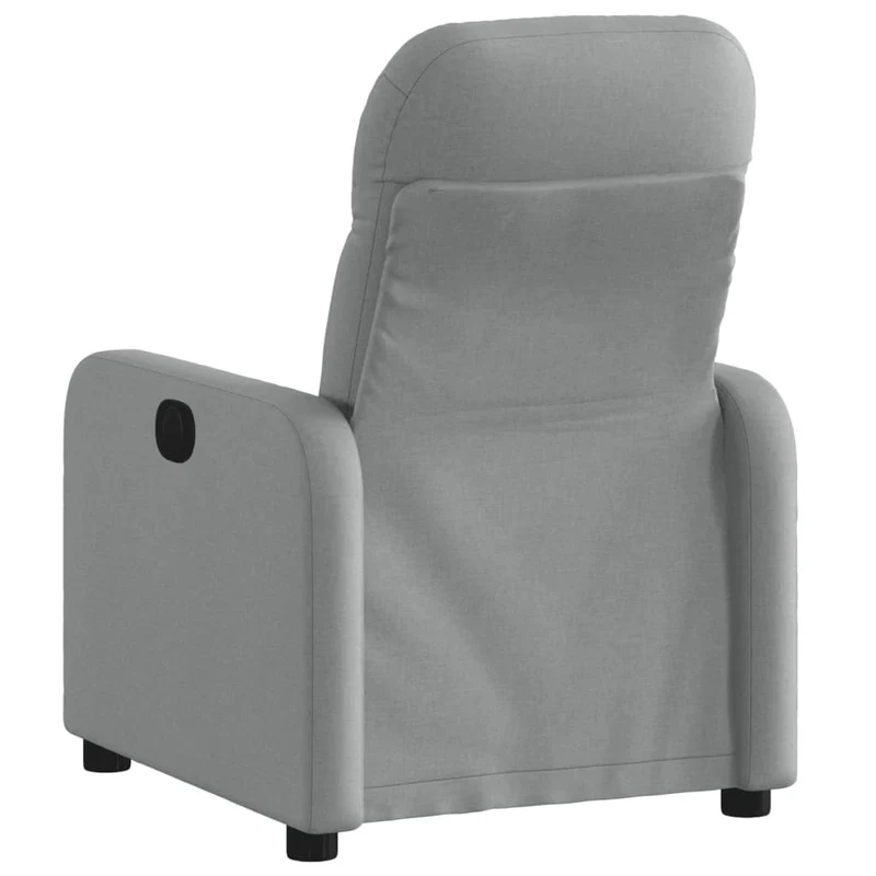Fauteuil relax TV fonction d'inclinaison électrique très confortable en tissu gris clair DEC028328