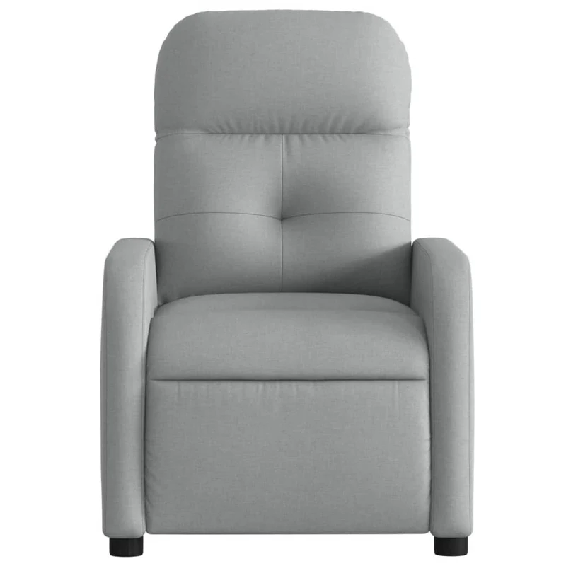 Fauteuil relax TV fonction d'inclinaison électrique très confortable en tissu gris clair DEC028328