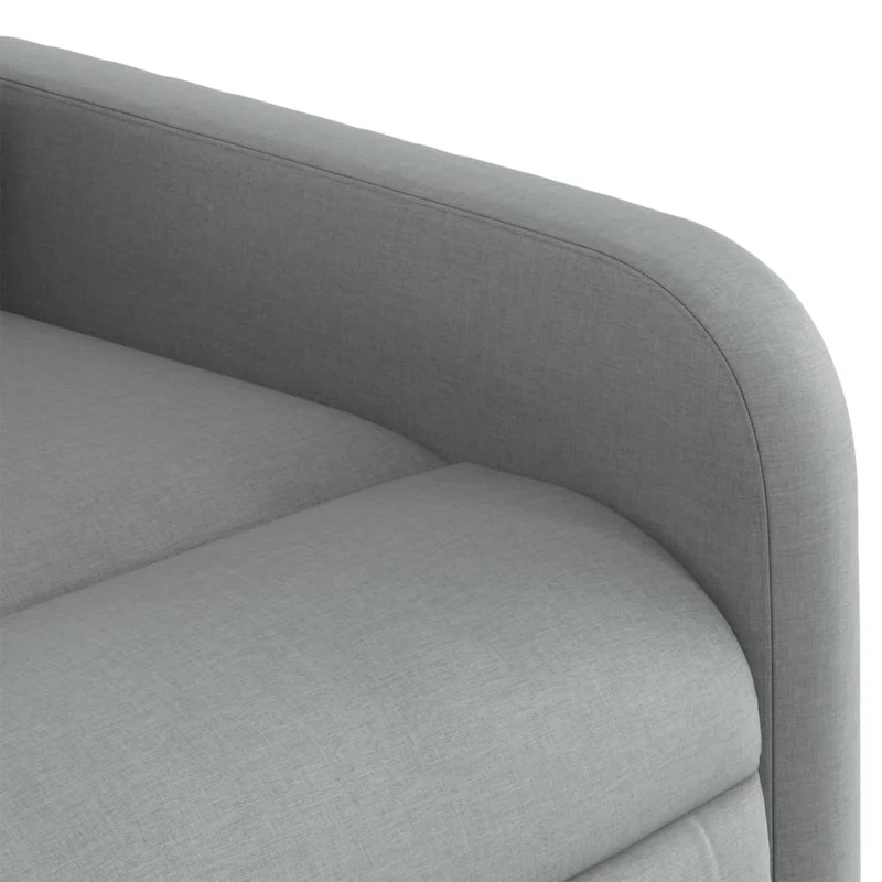 Fauteuil relax TV fonction d'inclinaison électrique très confortable en tissu gris clair DEC028328