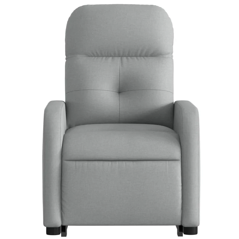 Fauteuil relax TV fonction de levage électrique très confortable en tissu gris clair DEC028323