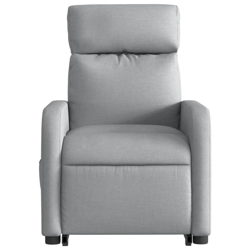Fauteuil relax TV fonction de levage électrique très confortable en tissu gris clair DEC028322