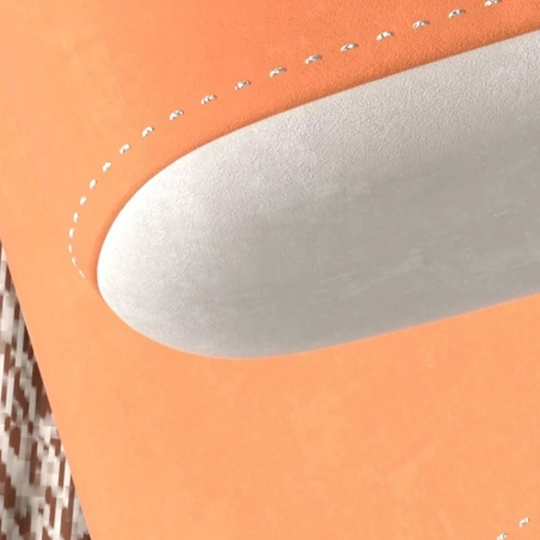 Contemporary Creative Arrow Synthetic Fabric Plywood Footstool Backless Armless For Living Room