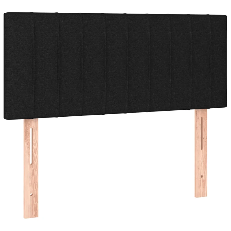 Cadre de lit LED avec sommier tête de lit matelas 90x190 cm tissu noir TDL0209057
