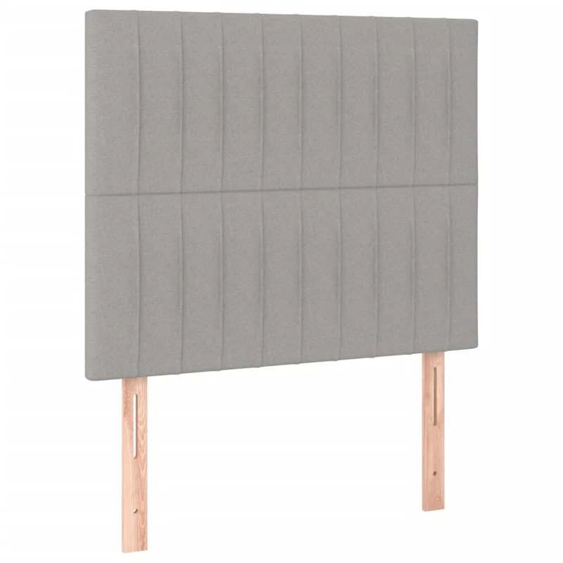Cadre de lit LED avec sommier tête de lit matelas surmatelas 120x200 cm tissu gris clair TDL0207880