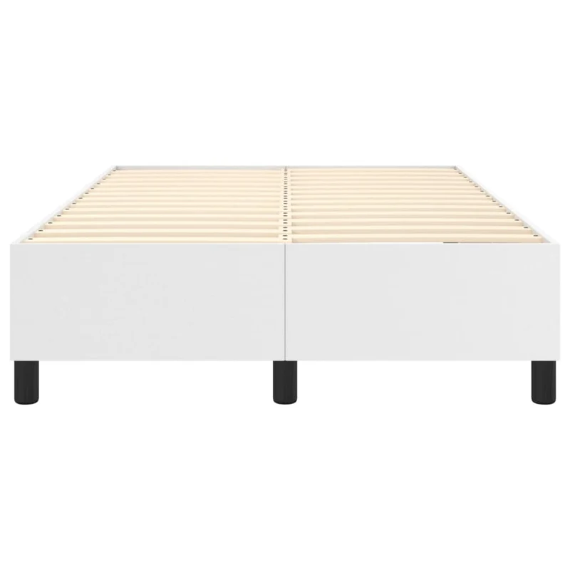 Sommier à lattes sur pieds cadre de lit 120x200 cm synthétique blanc TDL0207367