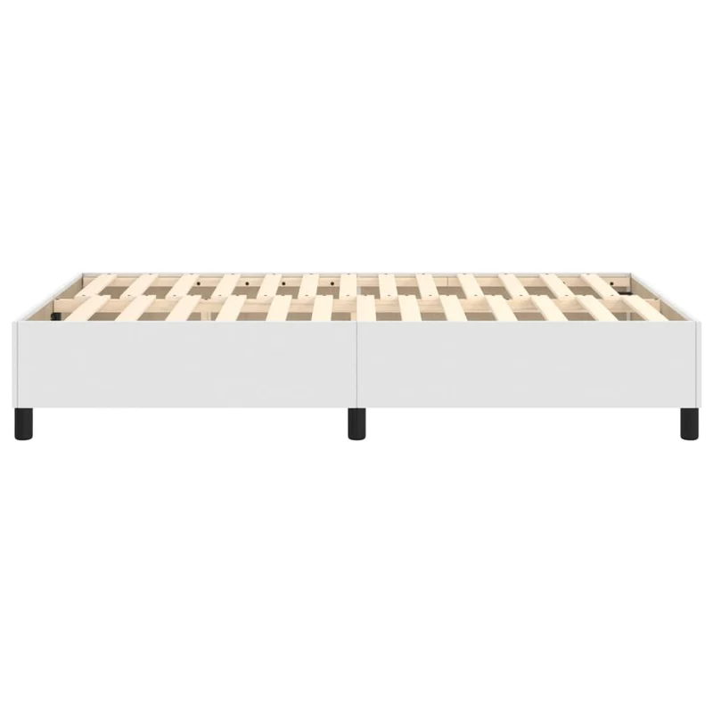 Sommier à lattes sur pieds cadre de lit 120x200 cm synthétique blanc TDL0207367