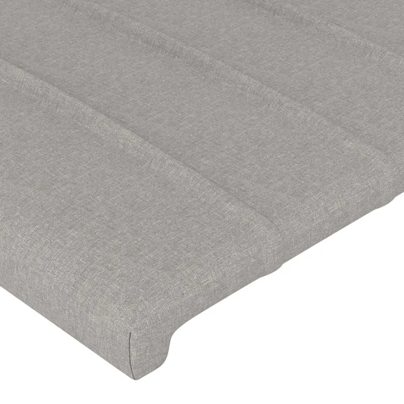 Tête de lit accessoire couchage chambre à coucher meuble 80 x 5 x 78/88 cm tissu gris clair TDL0203216