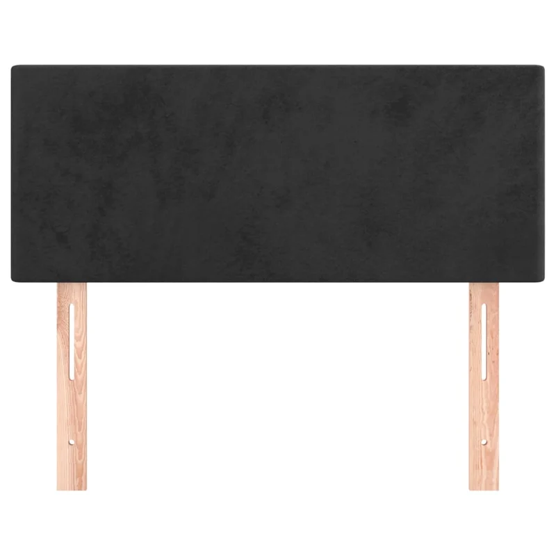 Tête de lit accessoire couchage chambre à coucher meuble 90 x 5 x 78/88 cm tissu velours noir TDL0202073