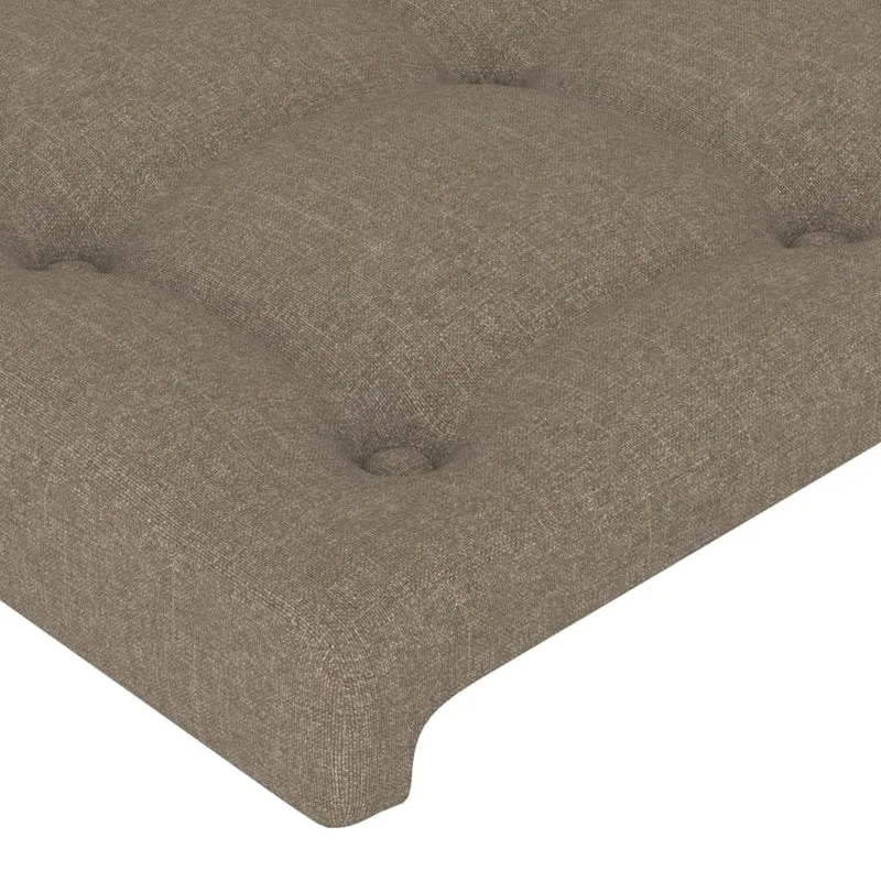 Tête de lit accessoire couchage chambre à coucher meuble 100 x 5 x 78/88 cm tissu taupe TDL0202011