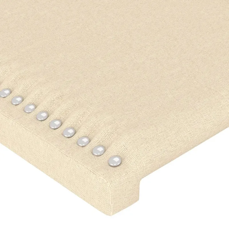 Tête de lit accessoire couchage chambre à coucher meuble à LED 144 x 5 x 78/88 cm tissu crème TDL0201641