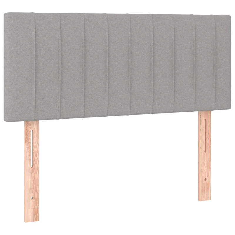Tête de lit accessoire couchage chambre à coucher meuble à LED 80 x 5 x 78/88 cm tissu gris clair TDL0201275