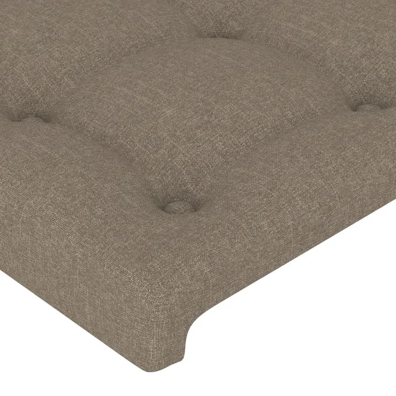 Tête de lit accessoire couchage chambre à coucher meuble à LED 100 x 5 x 78/88 cm tissu taupe TDL0200432