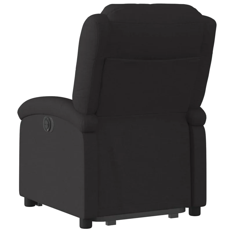 Fauteuil relax TV fonction de levage électrique très confortable en tissu noir DEC028510