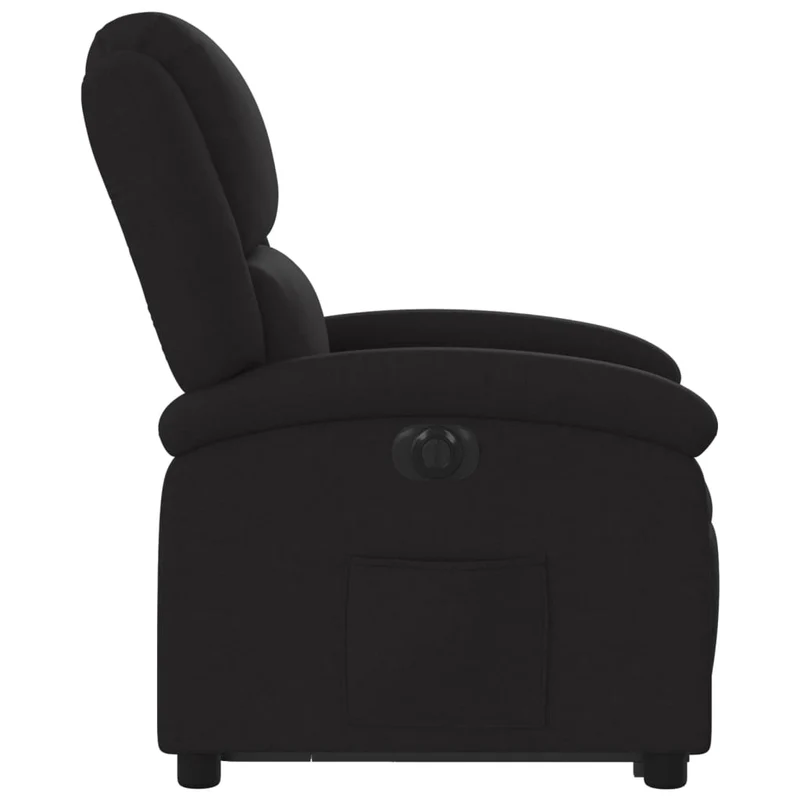 Fauteuil relax TV fonction de levage électrique très confortable en tissu noir DEC028510