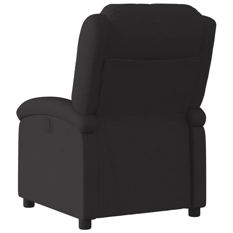 Fauteuil relax TV fonction d'inclinaison électrique très confortable en tissu noir DEC028491