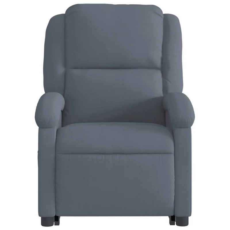 Fauteuil relax TV fonction de levage électrique très confortable en velours gris foncé DEC028370