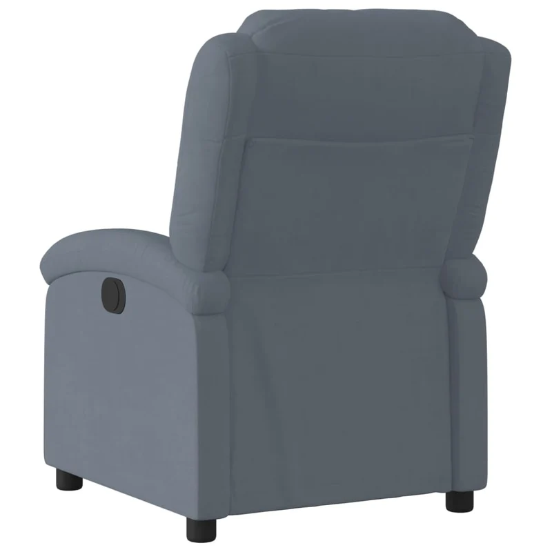 Fauteuil relax TV fonction d'inclinaison électrique très confortable en velours gris foncé DEC028369