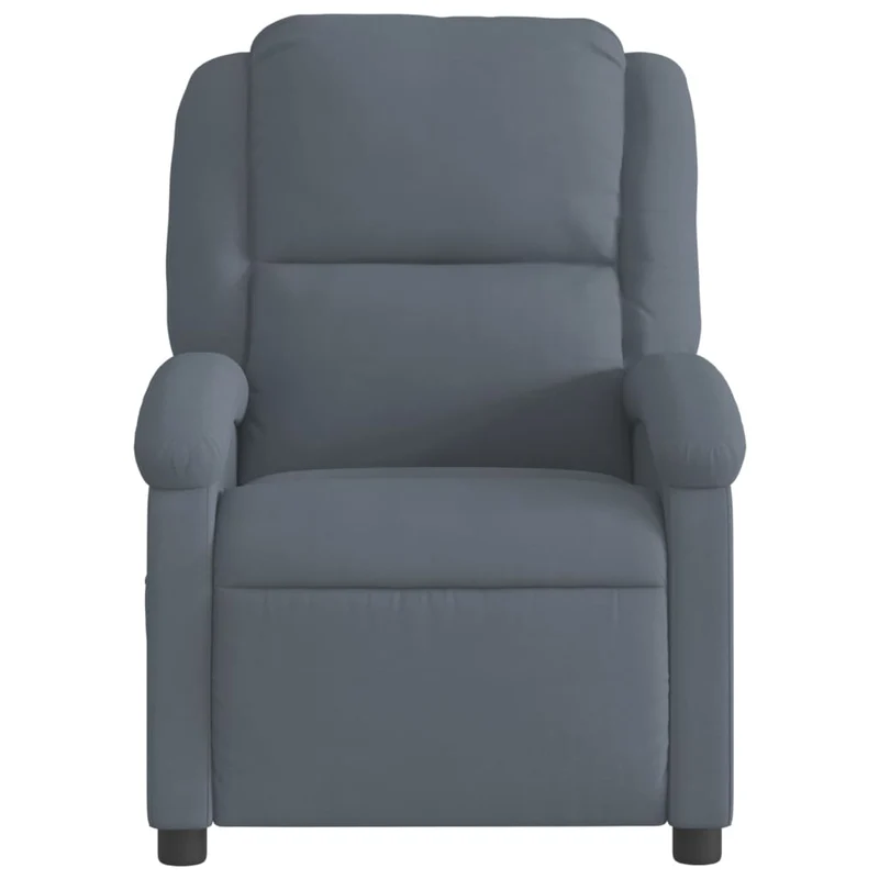 Fauteuil relax TV fonction d'inclinaison électrique très confortable en velours gris foncé DEC028369