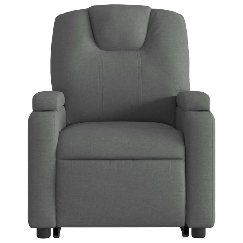 Fauteuil relax TV fonction de levage électrique très confortable en tissu gris foncé DEC028366