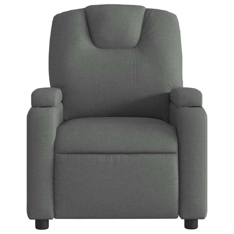 Fauteuil relax TV fauteuil inclinable électrique très confortable en tissu gris foncé DEC028365