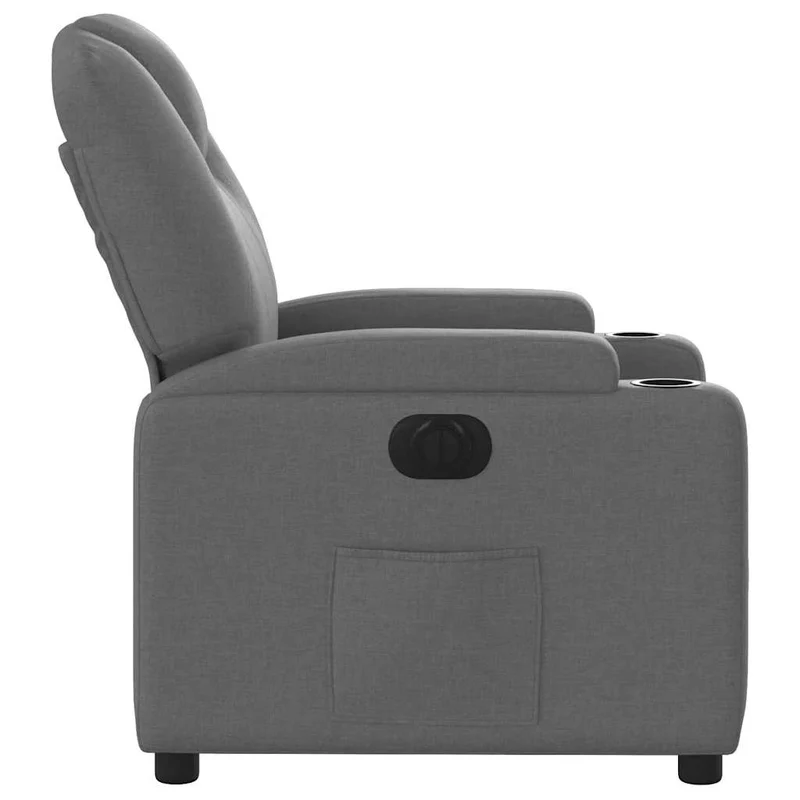Fauteuil relax TV fauteuil inclinable électrique très confortable en tissu gris foncé DEC028365