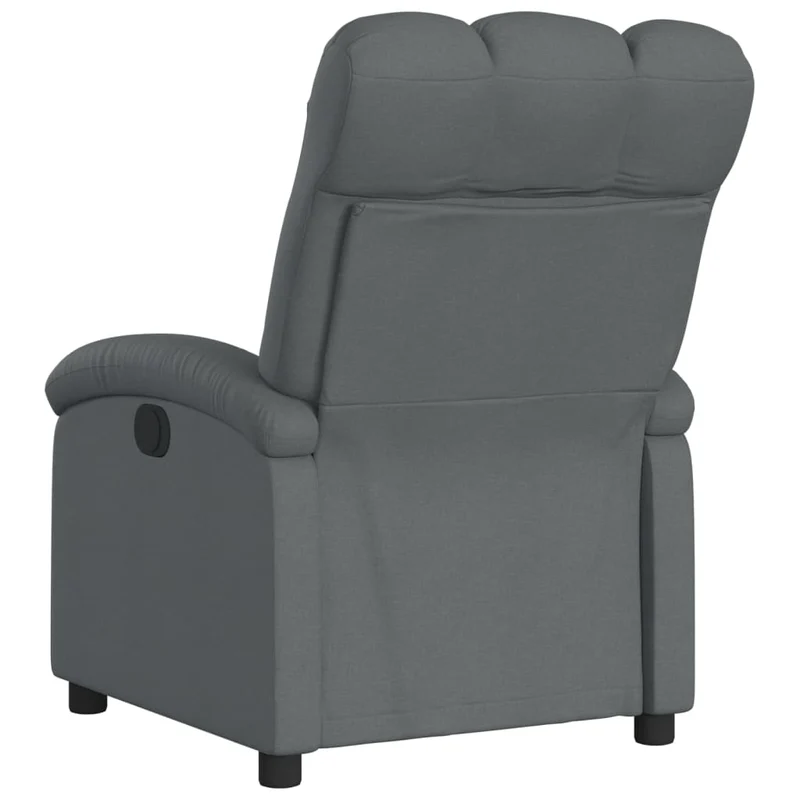 Fauteuil relax TV fonction d'inclinaison électrique très confortable en tissu gris foncé DEC028358
