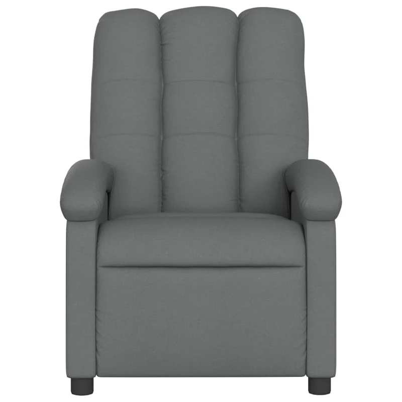 Fauteuil relax TV fonction d'inclinaison électrique très confortable en tissu gris foncé DEC028358