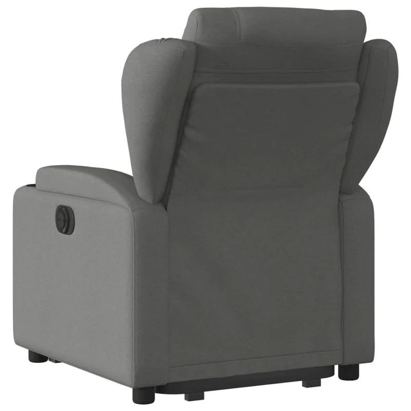 Fauteuil relax TV fonction de levage électrique très confortable en tissu gris foncé DEC028351