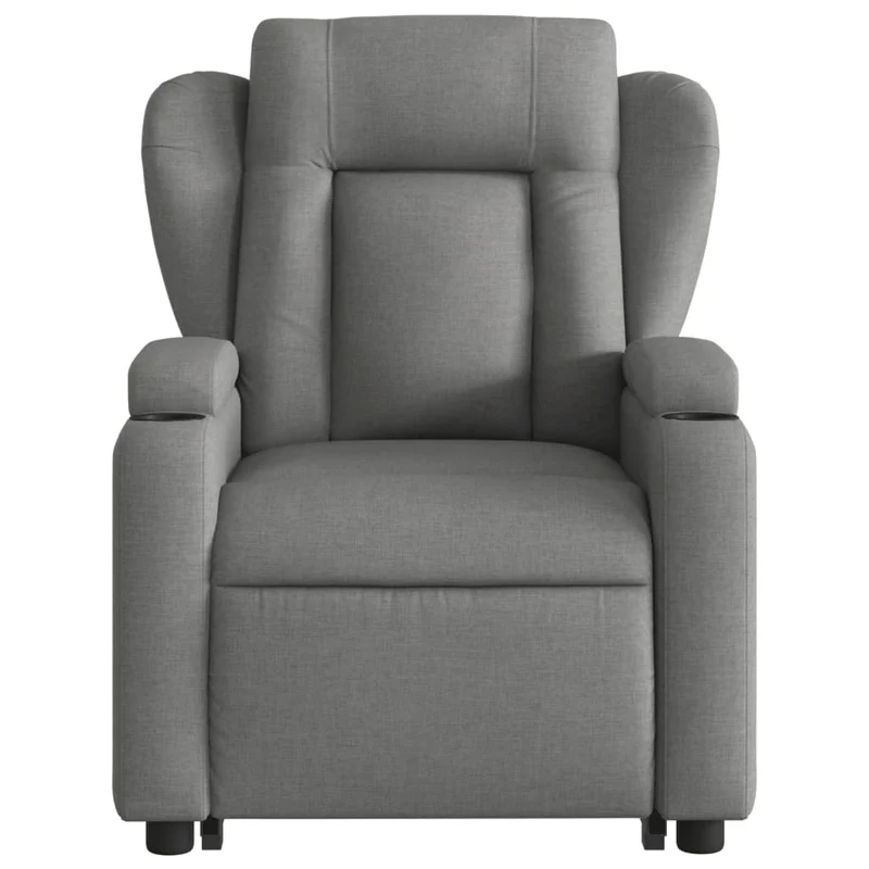 Fauteuil relax TV fonction de levage électrique très confortable en tissu gris foncé DEC028351