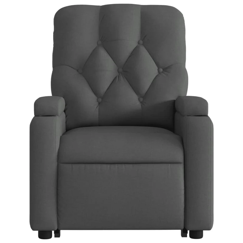 Fauteuil relax TV fonction de levage électrique très confortable en tissu gris foncé DEC028343