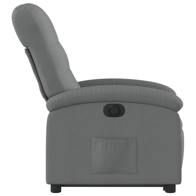 Fauteuil relax TV fonction de levage électrique très confortable en tissu gris foncé DEC028342