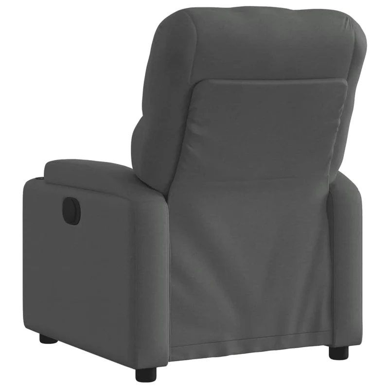 Fauteuil relax TV fonction d'inclinaison électrique très confortable en tissu gris foncé DEC028341