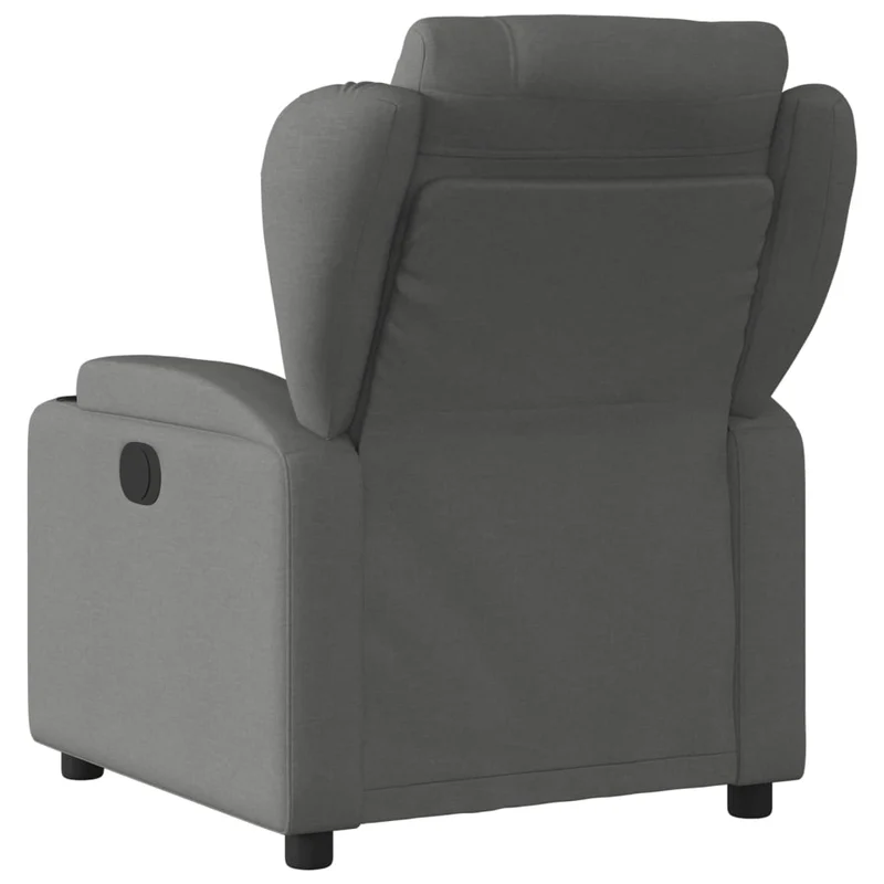 Fauteuil relax TV fonction inclinable électrique très confortable en tissu gris foncé DEC028339