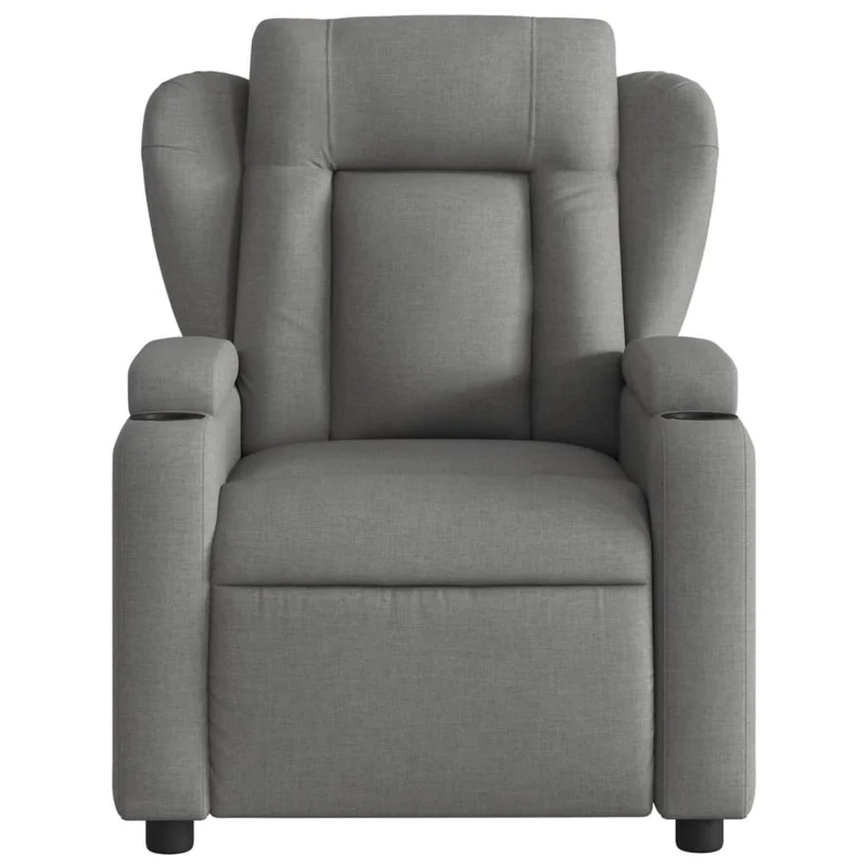 Fauteuil relax TV fonction inclinable électrique très confortable en tissu gris foncé DEC028339