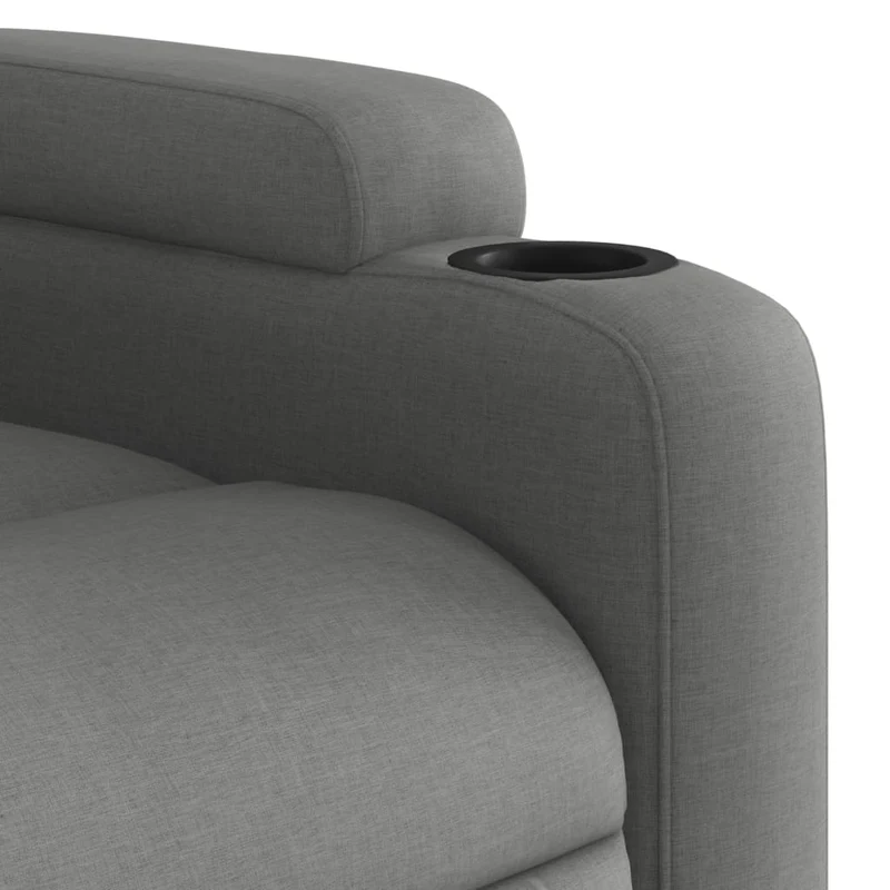 Fauteuil relax TV fonction inclinable électrique très confortable en tissu gris foncé DEC028339
