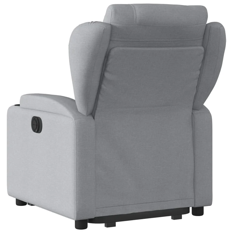 Fauteuil relax TV fonction de levage électrique très confortable en tissu gris clair DEC028325
