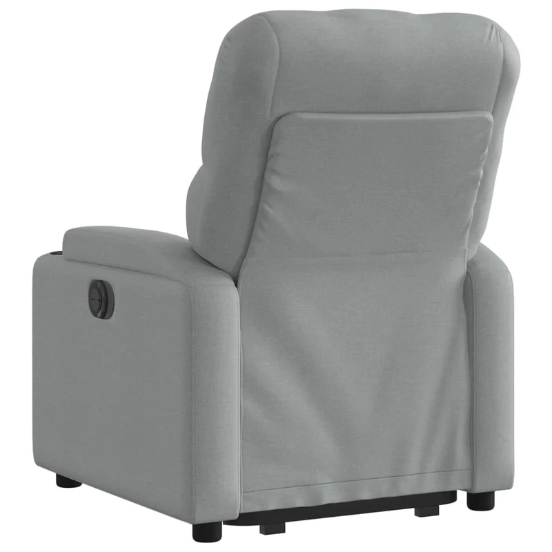 Fauteuil relax TV fonction de levage électrique très confortable en tissu gris clair DEC028309