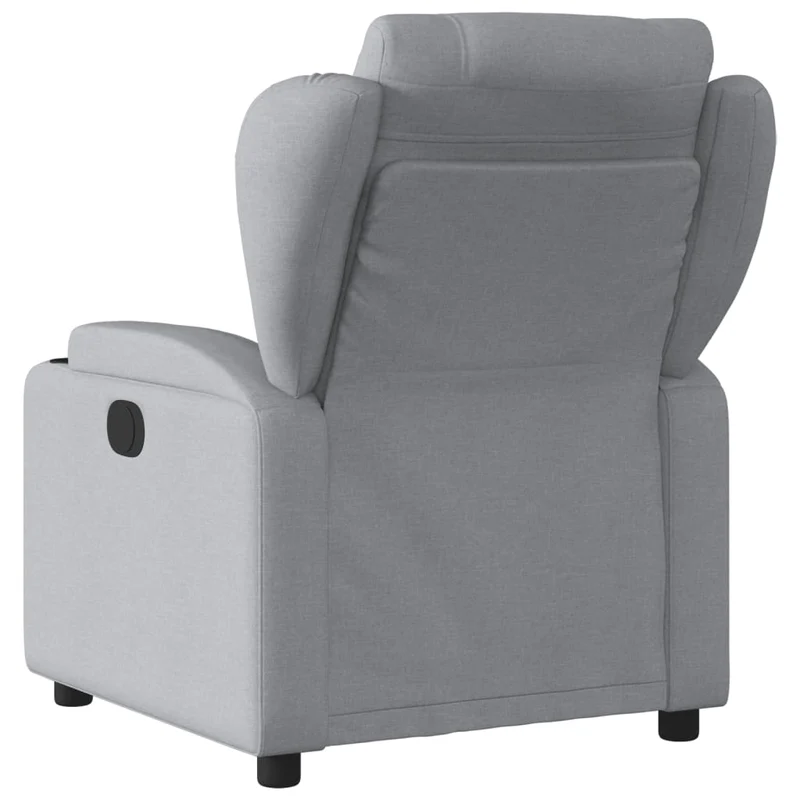 Fauteuil relax TV fonction d'inclinaison électrique très confortable en tissu gris clair DEC028304