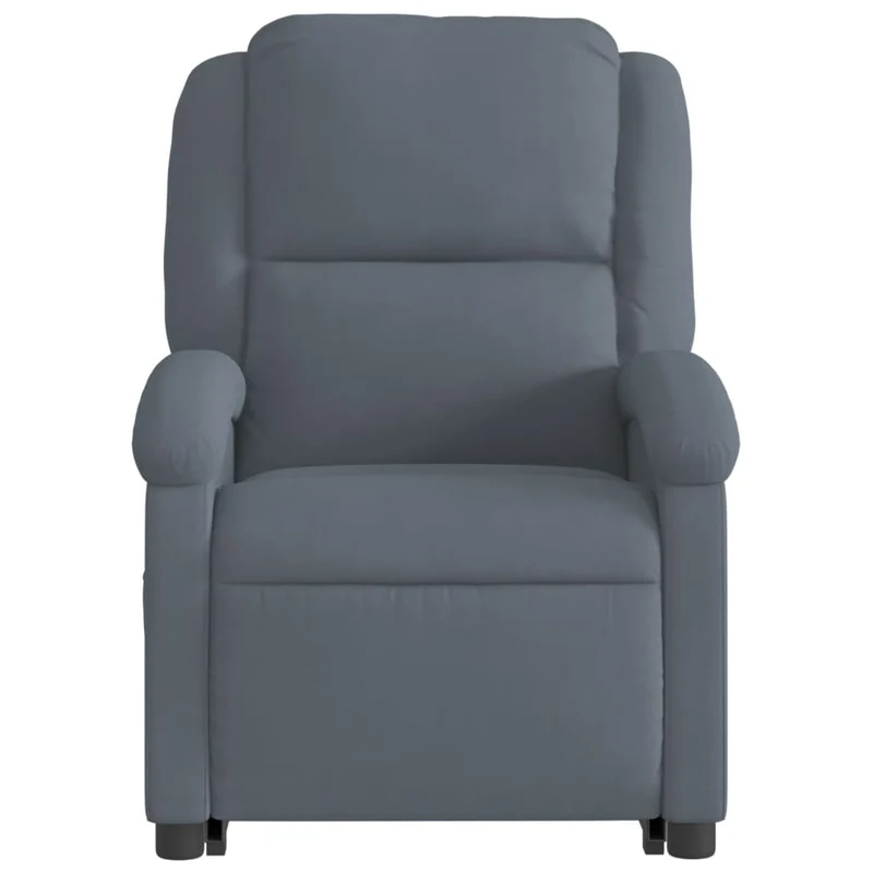 Fauteuil relax TV rembourrage confortable fonction de levage électrique en velours gris foncé DEC027965